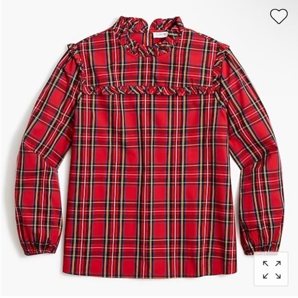 J Crew Factory Plaid top - L - Picture 3 of 7